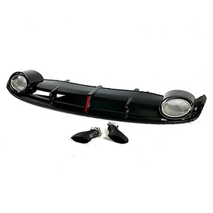 Nouvelle conception améliorée, diffuseur de pare-chocs arrière avec embout d'échappement et lumière pour A7 S7 <span class=keywords><strong>C7</strong></span> 2011-2015, version S-line - Product Image 3