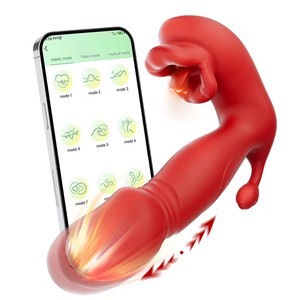 Vibrador de silicona OEM con APP, juguete sexual para mujer, estimulación del clítoris y punto G, vibrador portátil con lengua, recargable - Product Image 1