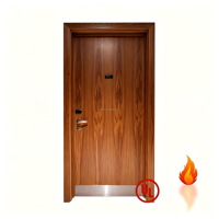 Puerta de Madera Contra Incendios con Certificación EN16034 WH, Diseño Compuesto, Doble Capa de Pintura, con Diseño OEM ODM