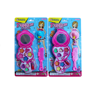 Sicurezza cosmetica plastica ragazza Set di cosmetici specchio per bambini trucco gioca finta giocattolo - Product Image 1