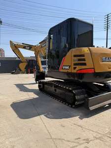 Dengan Blade <span class=keywords><strong>Dozer</strong></span> ekskavator perayap Mini buatan Tiongkok 6 Ton 60 SY60 SY60C ekskavator perayap Mini siap berfungsi - Product Image 4