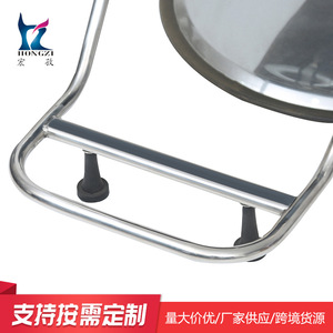 Chaise de coiffure Hongzhi en cuir marron, hydraulique, inclinable, rotation à 360 degrés, chaise de barbier à usage commercial - Product Image 5
