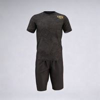 Conjunto de Uniforme de Fútbol Personalizado Transpirable con Estampado, Camisetas de Fútbol de Manga Corta 100% Poliéster