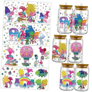 Autocollants UV en PET imperméables et résistants aux UV, lavables, pour gobelets métalliques de 16 oz, faciles à décoller, pour autocollants en cristal, bouteilles, décalcomanies DIY, transfert thermique - Product Image 2