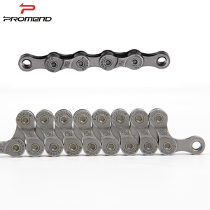 <span class=keywords><strong>Cadena</strong></span> de <span class=keywords><strong>Bicicleta</strong></span> Promend de Alta Gama, 9/<span class=keywords><strong>18</strong></span> <span class=keywords><strong>Velocidades</strong></span>, <span class=keywords><strong>para</strong></span> MTB/Carretera/BMX, Liberación Rápida, Eslabones Grandes de Acero, Color Gris, Segura y Duradera - Product Image 2