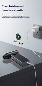 ปืนเป่าลมอัดไฟฟ้าอเนกประสงค์ 125000 รอบต่อนาที เครื่องเป่าฝุ่นแบบพกพาขนาดเล็ก พัดลมเทอร์โบแรงสูง พร้อมหน้าจอแสดงพลังงาน - Product Image 6