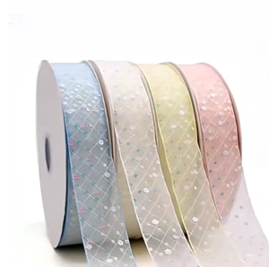 4cm sequined mesh netting lace soft chiffon headpiece accessory stage costume DIY accessory netting <b>ribbon</b> - Product Image 1