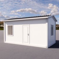 Casa Contenedor Prefabricada de Diseño Moderno de 20 pies, Garantía de 5 Años, Montaje Rápido, Panel Sándwich Modular, Techo a Dos Aguas, para Oficina o Escuela