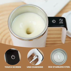 Portable Smart Temperature Sensing Magnetic Stirring Cup Stainless Coffee Mug Auto Stirring Cup <b>Automatic</b> Coffee Stirring Mug - Product Image 5