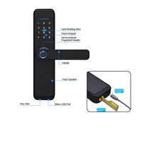 La plus récente entrée sans clé électronique Wifi BLE connexion à la carte Rfid mot de passe poignée d'empreintes digitales TTlock Smart Lock