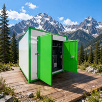Unité de stockage portable en acier sur mesure avec porte battante, conteneur de stockage modulaire démontable pour les entreprises