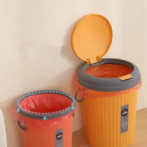 按压开放式厨房垃圾箱马桶圆形聚丙烯垃圾桶塑料垃圾桶带手柄