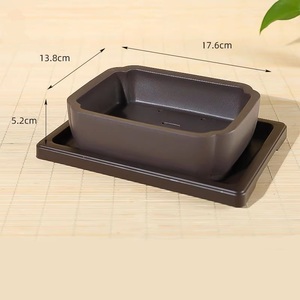 <span class=keywords><strong>Maceta</strong></span> de <span class=keywords><strong>entrenamiento</strong></span> de bonsái rectangular de plástico pequeño de 17,6 cm para suculentas y árboles - Product Image 6