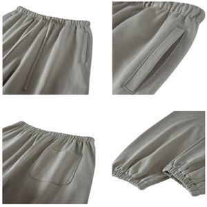 TKAN143D pantalon de survêtement à séchage rapide pour hommes Vintage lavé à revers décontracté couleur unie antistatique anti-rides ensemble de pantalons longs - Product Image 3