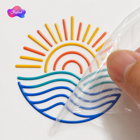 Autocollants 3D personnalisés à transfert UV, étiquettes en relief cristallines imperméables à frotter pour tasses, verre, métal, échantillonnage en 24h