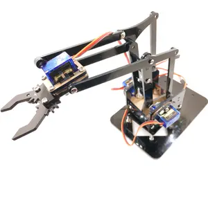 Hot sales 4 Axis Acrylic Robot Arm for Ardu Robotic Gripper Claw with SG90 Servos