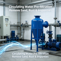 Hydrocyclone industriel désander de sable, avec boîte de vitesses, roulement et moteur, pour l'eau de circulation des systèmes de climatisation centralisée