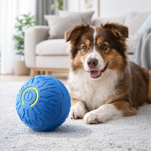 Vente en gros Balle roulante en plastique écologique rechargeable par USB Jouet interactif pour <span class=keywords><strong>chat</strong></span> et chien avec style intelligent en silicone - Product Image 1