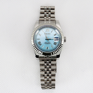 Montre mécanique automatique luminescente NH35 avec bracelet en acier inoxydable, design moderne du fabricant, étanche - Product Image 2