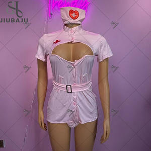 Erotik seksi iç çamaşırı tatlı seksi hemşire elbise koyu cadı Bodycon <span class=keywords><strong>Cosplay</strong></span> kostüm cadılar bayramı küçük şeytan iç çamaşırı kadın Bodysuit - Product Image 4