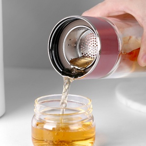 Botella de Agua de Doble Pared con Infusor de Té, Diseño Minimalista, 250 ml, Ecológica, para Fiestas y Uso al Aire Libre, Puerto de Shenzhen - Product Image 1