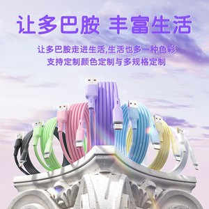 Cable de datos de carga rápida tipo C con revestimiento de nailon de 1 m para teléfonos Android, Huawei y Apple - Product Image 3