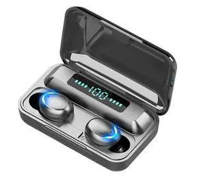 2021 Dropshipping F9 TWS Wireless BT 5.0 Earphone In-Ear Headset LED Display dengan 2000M Ah Kontrol Sentuh Tahan Air