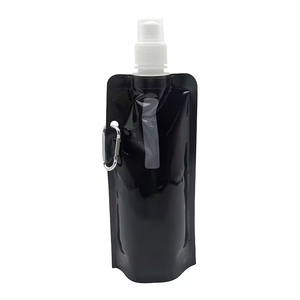 Bolsa de Agua Plegable de Plástico con Logotipo Personalizado al por Mayor, Libre de BPA, 16 oz, 480 ml, con Mosquetón - Product Image 3