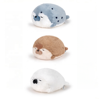 Coussin en peluche mignon en forme de loutre de mer couchée, doux, en forme d'animal, pour le sommeil, jouet, vente en gros, fabricant sur mesure, cadeau pour enfants