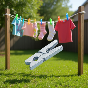 ILAN Mollette in Legno 3,5 Cm Colore Argento per Fermagli da Abbigliamento 15 Pezzi - Product Image 3