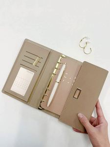 Exquisite High-End Leather Hardcover Notebook with Custom Logo High-Value Loose-leaf Hand Book/Diary Business Gift - Product Image 2