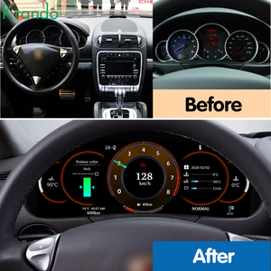 Tableau de bord numérique Krando 12,3 pouces pour Porsche Cayenne 2003-2009, affichage du compteur, cockpit virtuel, Linux Carplay - Product Image 4