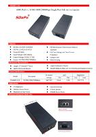 SDAPO-Fuente de Alimentación PoE + + IEEE802.3af/AT/BT, Inyector Activo, Gigabit PoE, 48V, 60W, 2,5 Gbps, a través de Ethernet