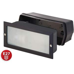 Luz Empotrable para Escalones Velamp Is720 E27, Plástico Negro, IP54, Luz para Caminos - Product Image 2