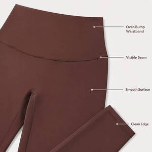 Leggings de maternité taille haute avec panneau de maintien ventral et confort sans couture pour la grossesse, le yoga, la détente et les activités quotidiennes - Product Image 5