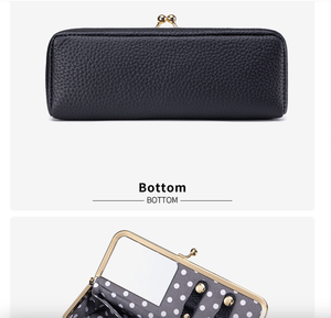 Étui à lunettes Ando Bag en cuir de vachette véritable avec miroir, fermeture à pression, organiseur de voyage pour lunettes de soleil et bijoux - Product Image 4