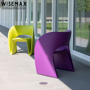 Meubles de patio d'extérieur en <span class=keywords><strong>plastique</strong></span>, chaise de jardin, <span class=keywords><strong>fauteuil</strong></span> de salle à manger, chaise en <span class=keywords><strong>plastique</strong></span> coloré pour restaurant et café, noir et blanc - Product Image 3