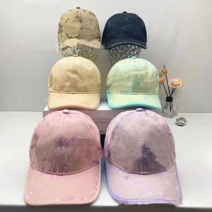 Casquette de baseball décontractée de voyage en tissu de coton PVC tie-dye foncé, nouvelle collection printemps-été, luxe léger, broderie machine à 6 panneaux - Product Image 2