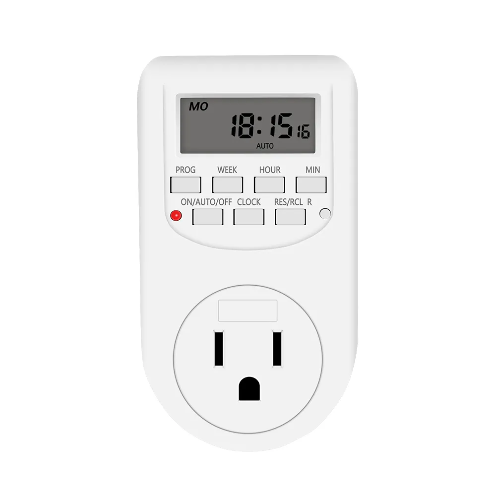 110v dijital zamanlayıcı anahtarı elektronik 12/24 saat haftalık programlanabilir zamanlama soket abd Plug Outlet mutfak aletleri zaman kontrolü