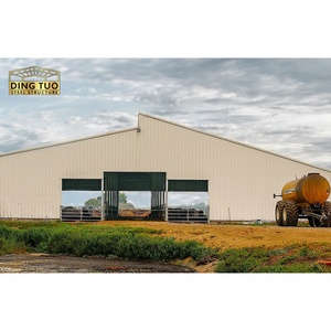 Nhà Máy Trực Tiếp Prefab Kết Cấu Thép Cừu Dê Trang Trại Barn Nhà Bò Sữa Nhà Kho Gia Súc Trang Trại Nhà Kho Xây Dựng - Product Image 1