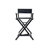 Chaise de directrice de maquillage à dossier complet rose professionnelle personnalisée en aluminium chaise de directrice haute pliante pour l'extérieur avec appui-tête