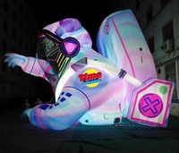Modèle d'astronaute géant gonflable éclairé par LED Cartoon Spaceman pour la publicité extérieure lors d'événements musicaux