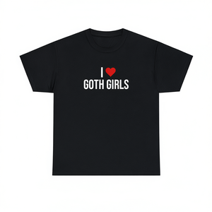 Camiseta I Love Goth Girls, camiseta negra unisex, divertida, para regalo - Product Image 2