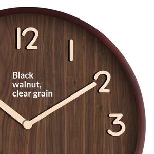 <span class=keywords><strong>นาฬิกา</strong></span><span class=keywords><strong>แขวน</strong></span>ผนังไม้แท้ ดีไซน์เรียบง่าย สไตล์ใหม่ เงียบสงบ ระบบควอตซ์ สำหรับห้องนอนและห้องนั่งเล่น - Product Image 4