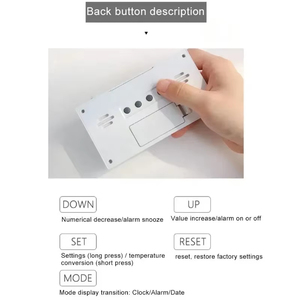 Reloj despertador electrónico multifuncional <span class=keywords><strong>LCD</strong></span>, calendarios, reloj Digital inteligente silencioso creativo Simple para niños, alarma electrónica creativa - Product Image 3