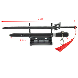 LLavero de Metal de modelo de espada de alta calidad mini katana anime espada metal para Sword Art Online Elucidator <span class=keywords><strong>SAO</strong></span> - Product Image 3