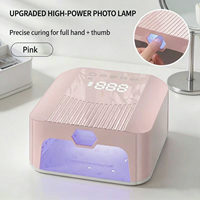 Lampe UV LED 2-en-1 pour ongles 2026, double couche, séchoir à gel pour une main ou une main entière, 4 minuteurs, capteur intelligent, en plastique JS01