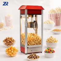Elektrische popcornmachine, goede kwaliteit voor gebruik in bioscopen en restaurants, 220V, voor bakkerijen, nieuwe staat, geschikt voor snacks zoals maïs en fruit.
