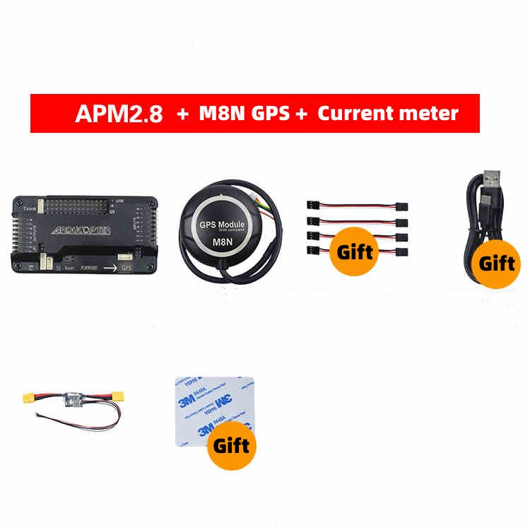 APM2.8 คอนโทรล + แอมป์มิเตอร์ + M8N GPS