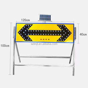 Fabrika fiyat güneş gösterge tabela 1200*400mm alüminyum ok inşaat işareti Amber yanıp sönen Signage tabela - Product Image 1